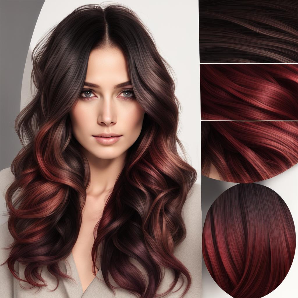 Red Ribbons with Ombre hair color