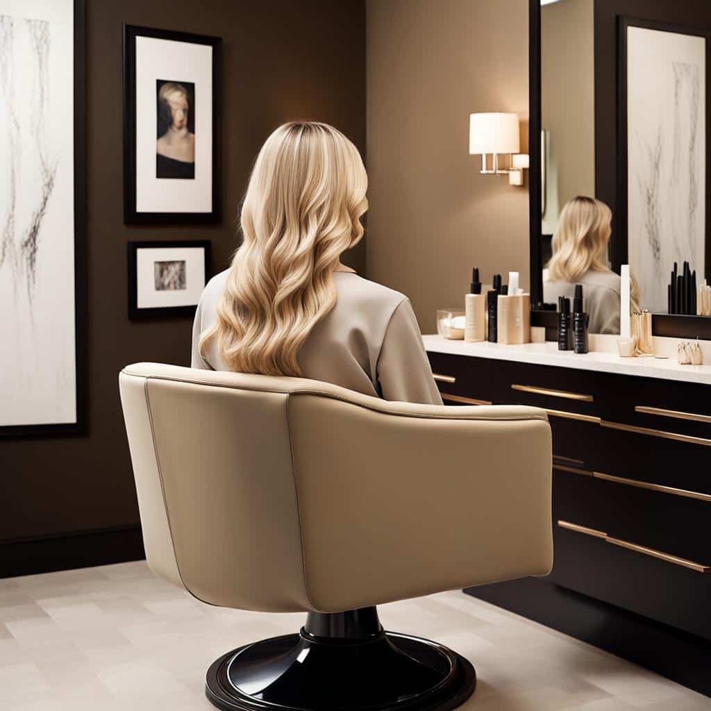 Textured blonde waves for a lively, chic look. Rooted blonde trend offers low-maintenance style, seamlessly blending natural and chosen shades.