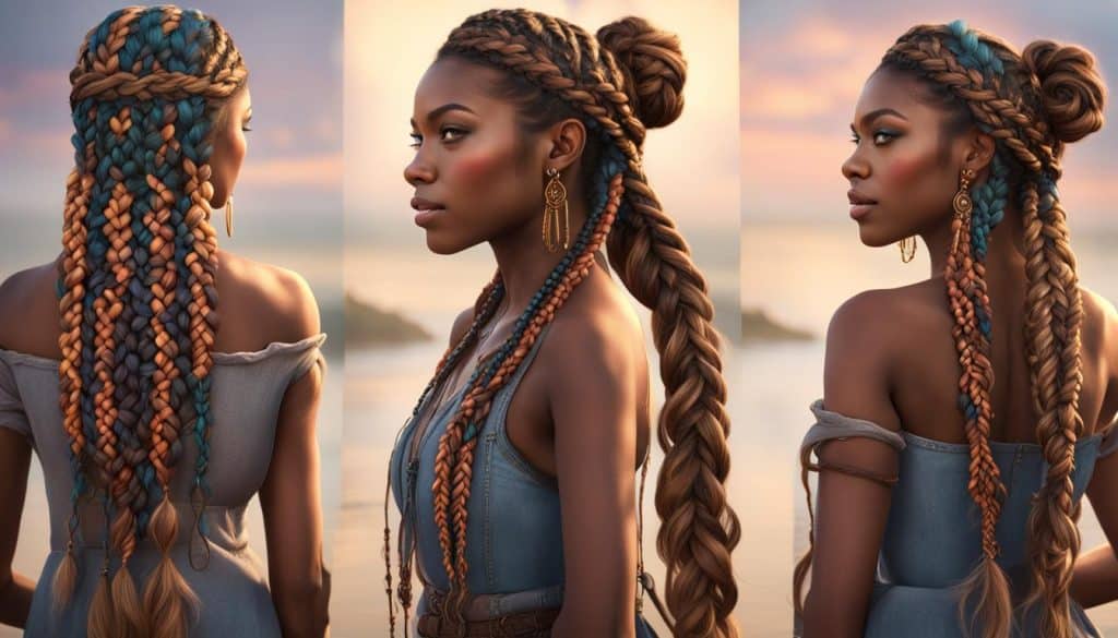 Bohemian goddess braids: Carefree elegance for any occasion.