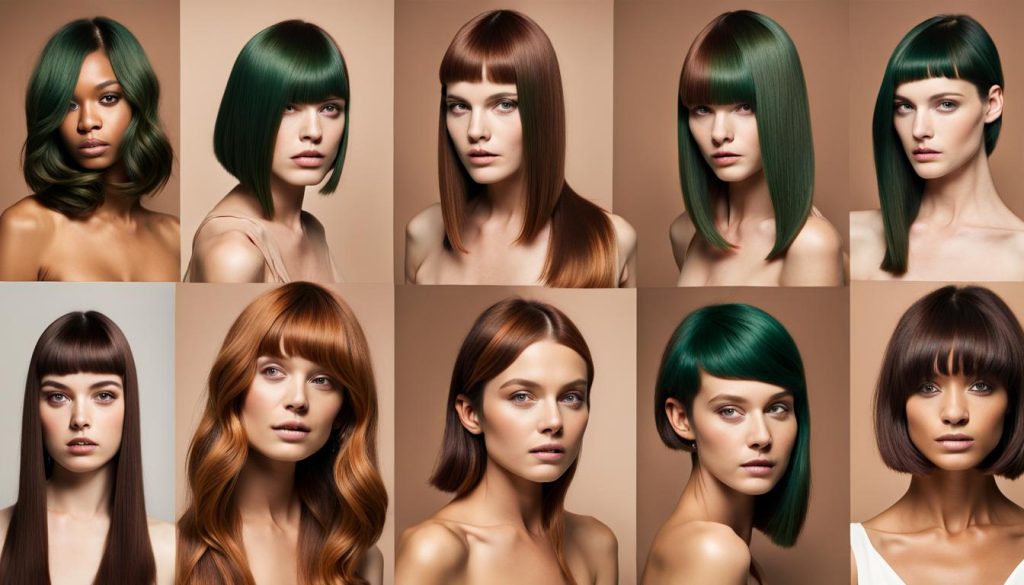 Nature-inspired hair colors: rich browns, warm chestnuts, deep forest greens. Embrace earthy tones for warmth and authenticity in 2024.