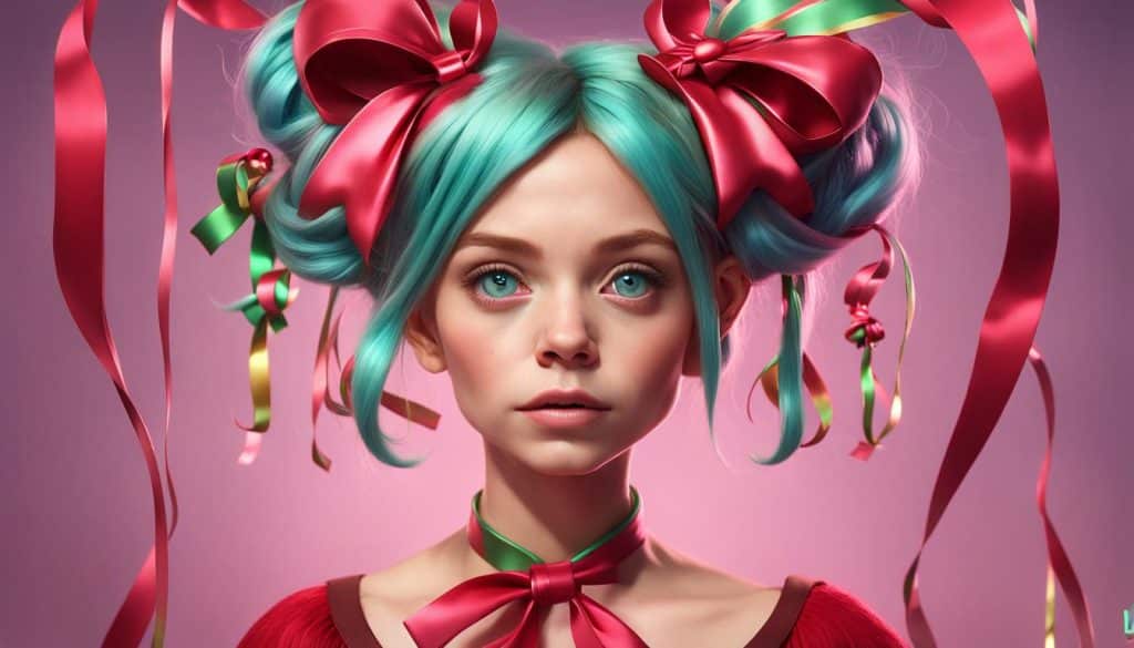 Essential Cindy Lou Who hair accessories: vibrant ribbons, bows, and quirky hairpins. Experiment for a Whoville-inspired look with personal flair.