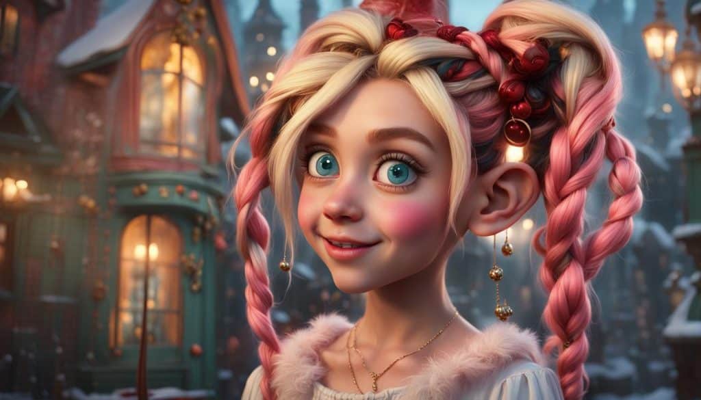 Everyday whimsy! Embrace Cindy Lou Who hair year-round. Infuse joy with braids, twists, and curls for a touch of daily Whoville spirit and uniqueness.