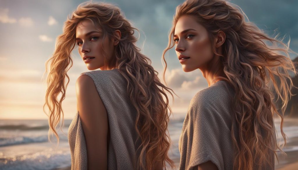 Beachy waves: Braided wet hair air-dried for tousled charm – effortless beauty in every strand.